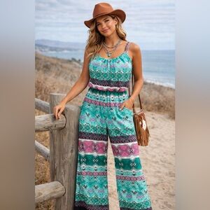 Women's Multicolor Boho Jumpsuit